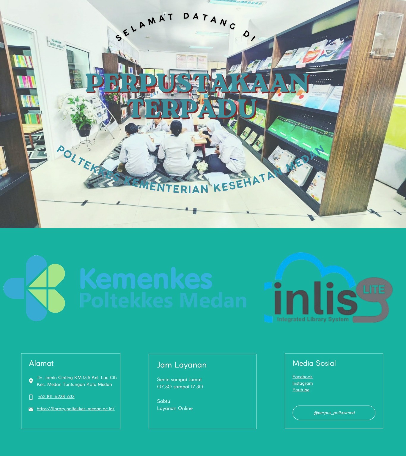 Cover Perpustakaan Terpadu Poltekkes Kemenkes Medan INLISLite 3.2